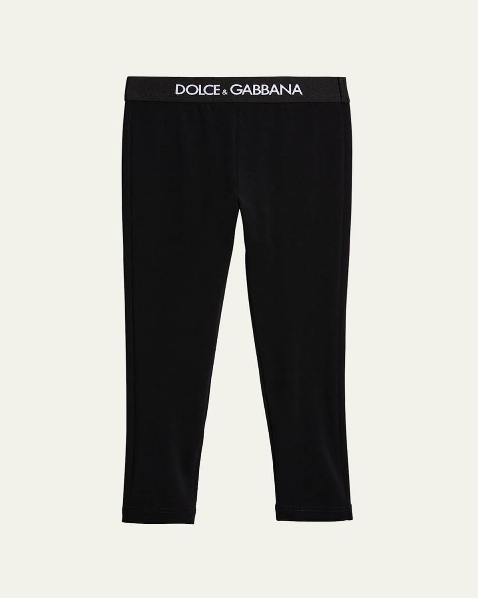 Girl's Logo-Print Leggings, Size 4-6