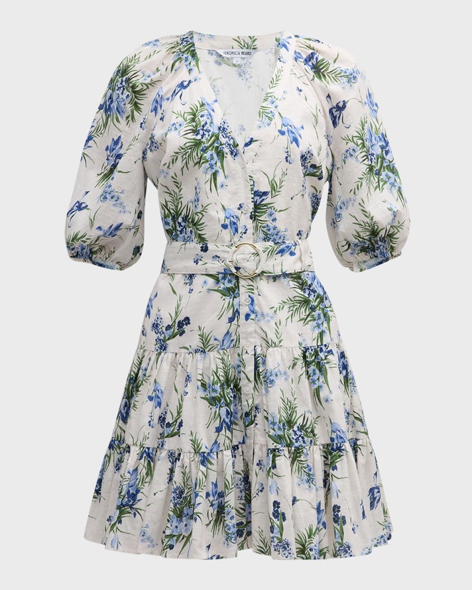 Dewey Floral Button-Front Mini Dress