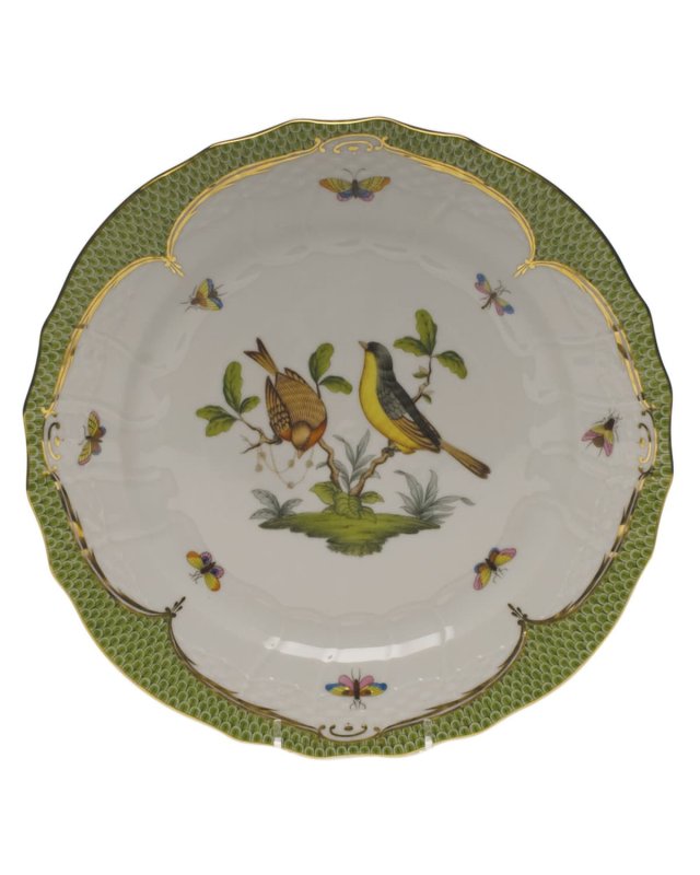 Rothschild Bird Green Motif 07 Service Plate