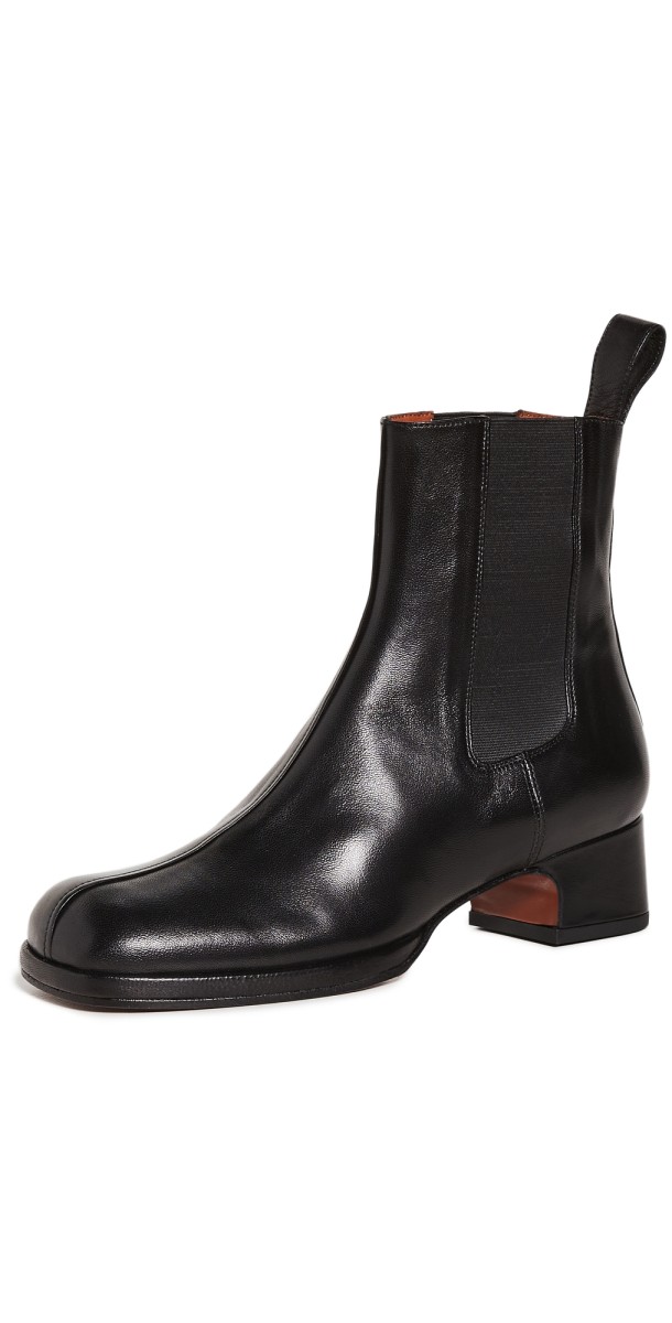 MANU Atelier Squared Toe Chelsea Boots Black