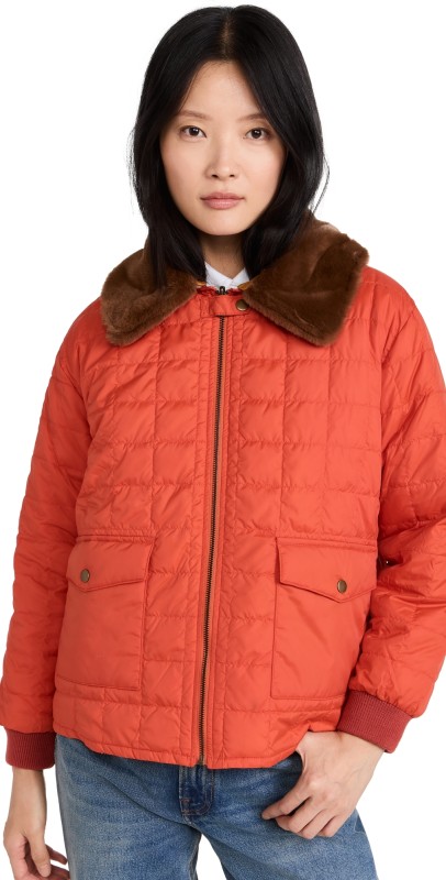 THE GREAT Outdoors The Reversible Down Logger Puffer Poppy & Amber