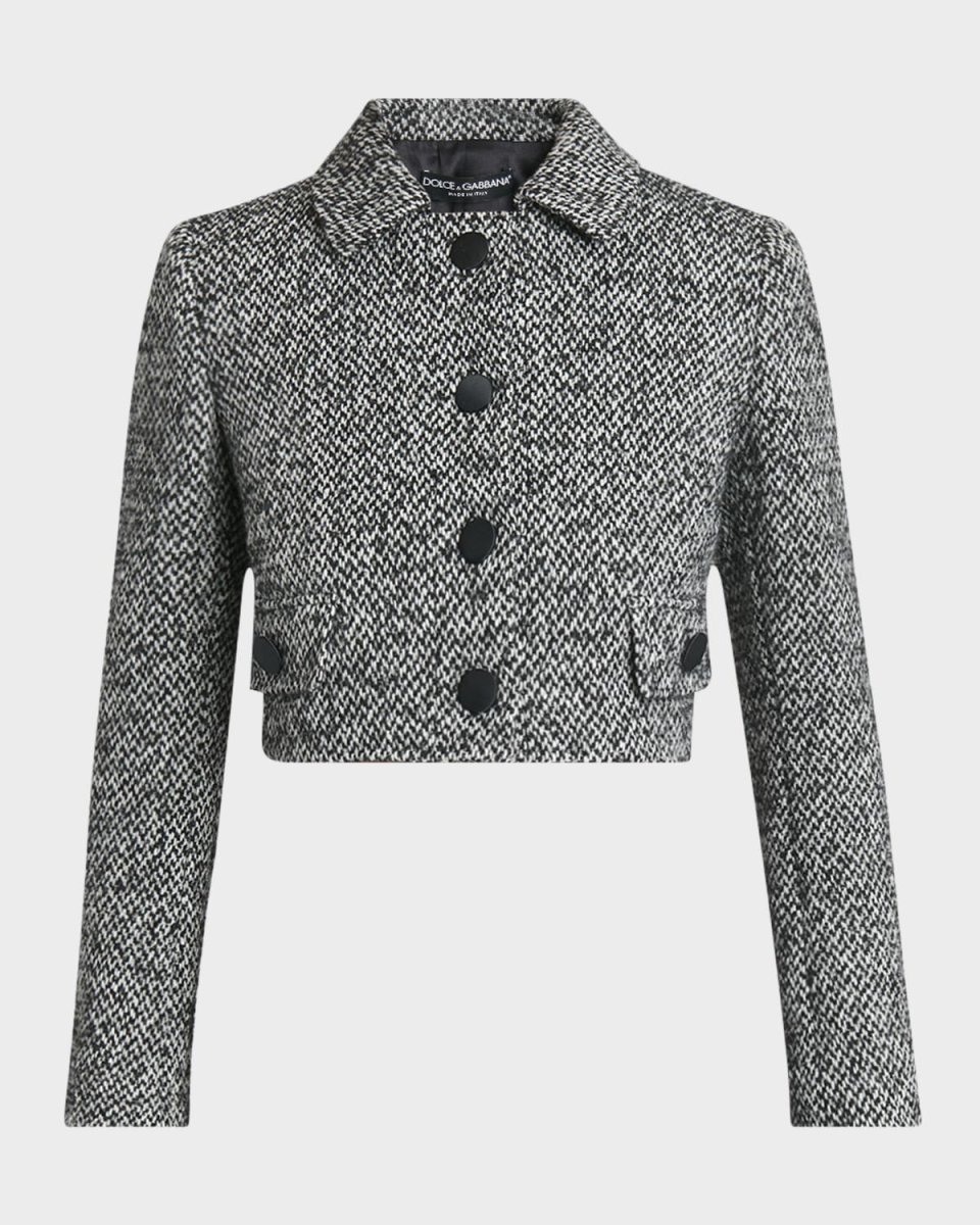 Wool Tweed Cropped Jacket