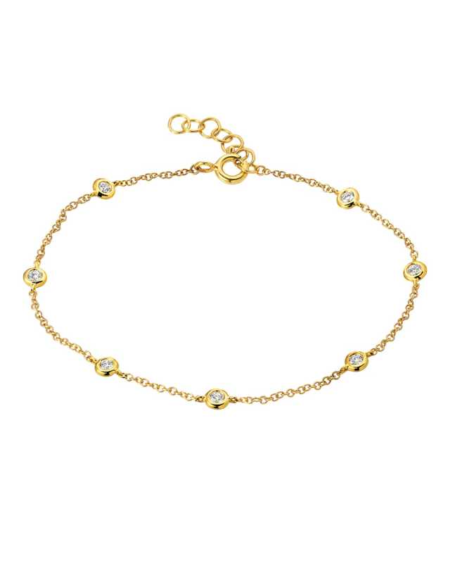 14K Gold Diamond By-the-Yard Bracelet