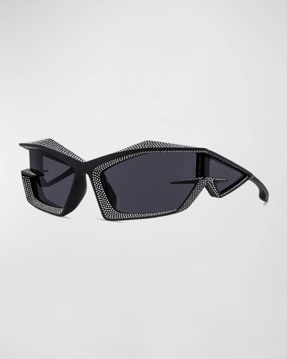 Giv Cut Strass Cat-Eye Acetate Sunglasses