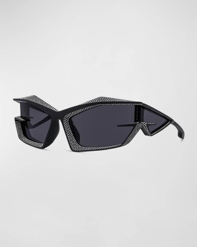Giv Cut Strass Cat-Eye Acetate Sunglasses