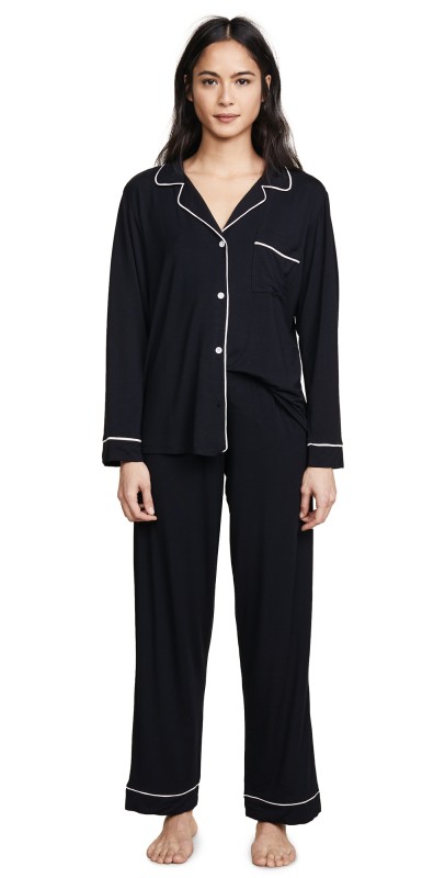 Eberjey Gisele PJ Set Black/Sorbet Pink