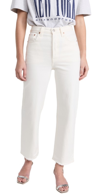 Levi's Ribcage Straight Ankle Jeans Cloud Over