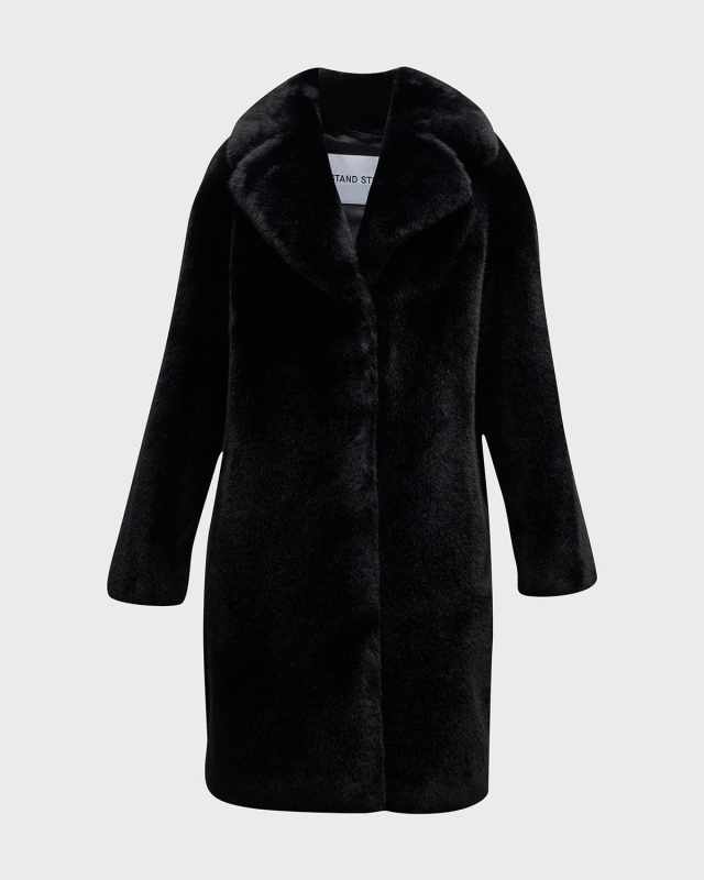 Camille Faux-Fur Cocoon Coat