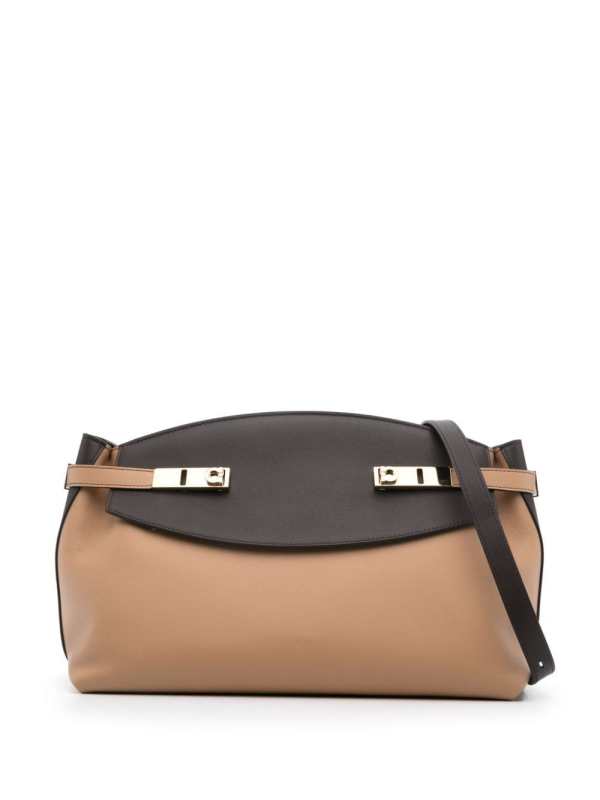 Hug leather shoulder bag