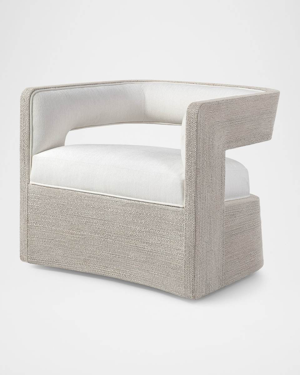 Hadley Swivel Lounge Chair, White