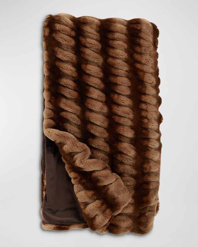 Couture Collection Faux-Fur Throw