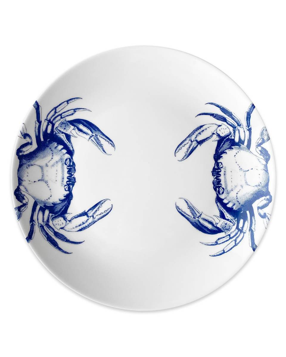Blue Crabs Coupe Dinner Plates, Set of 4