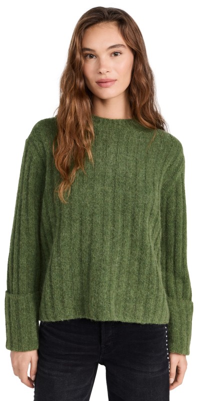 rag & bone Stassi Crew Sweater Green