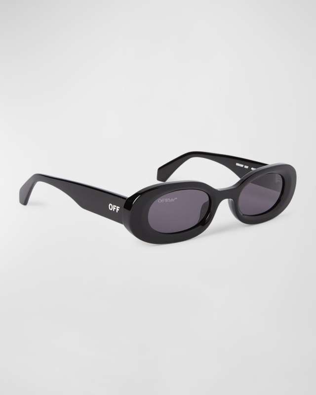 Amalfi Beveled Acetate Oval Sunglasses