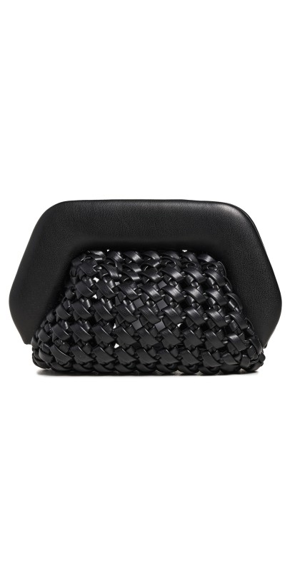 Themoire Gea Knots Clutch Black
