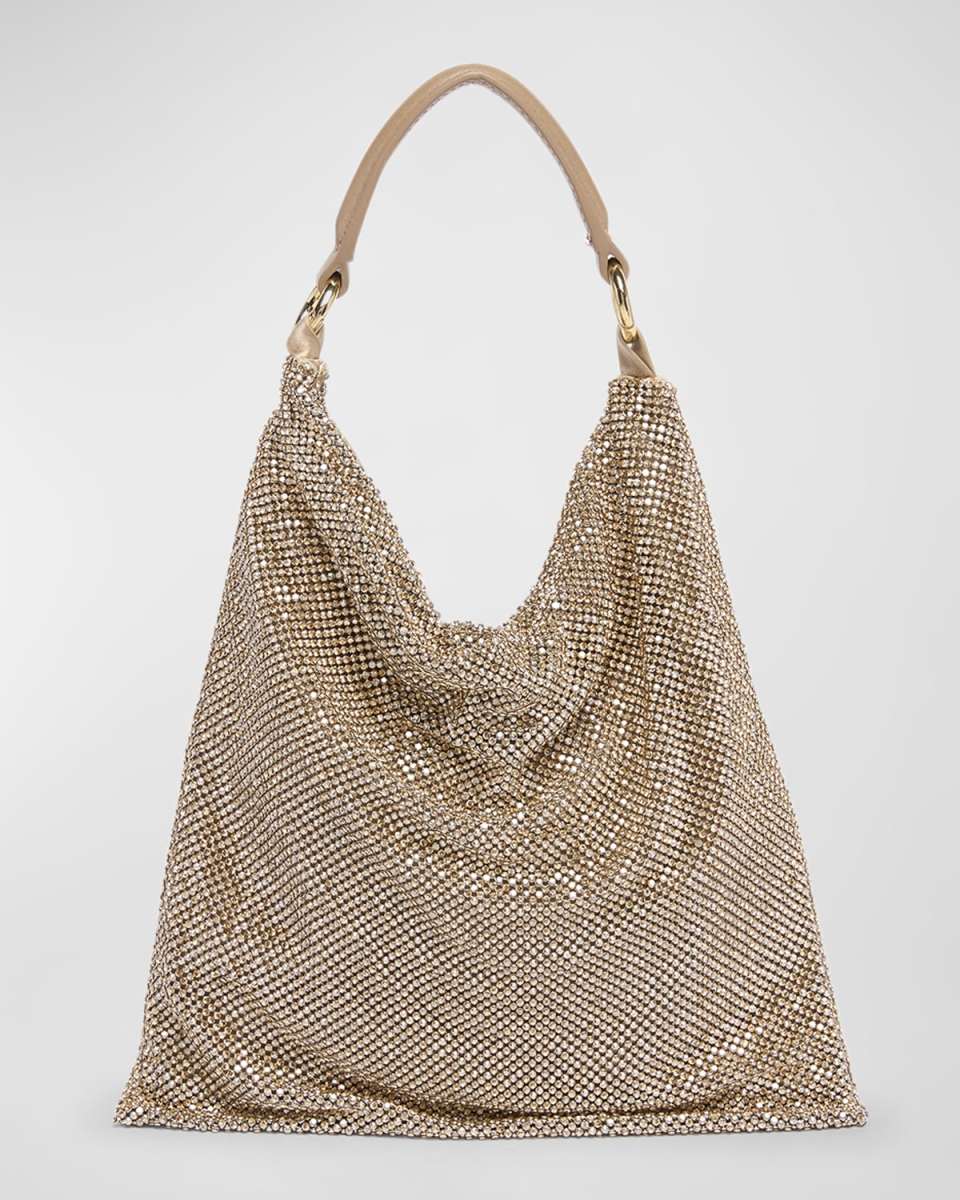Bella Ciao Mesh Crystal Hobo Bag