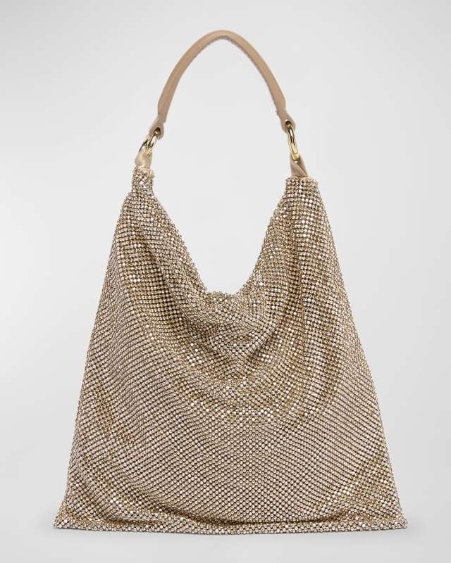 Bella Ciao Mesh Crystal Hobo Bag