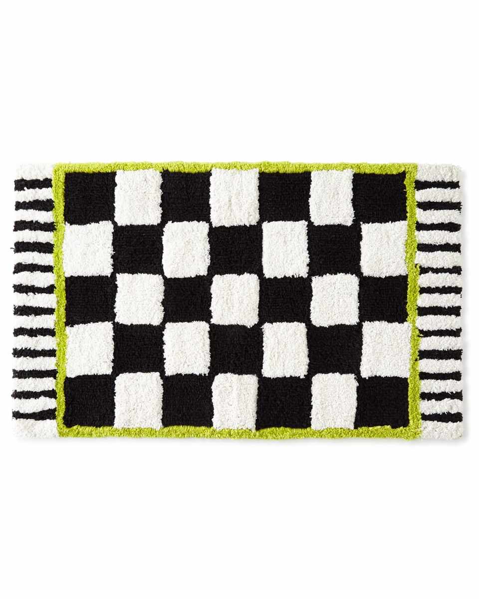 Courtly Check Bath Rug, 34" x 24"