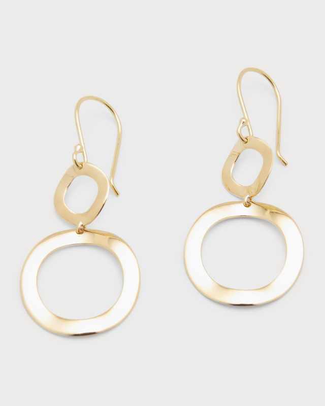 Mini Snowman Earrings in 18K Gold