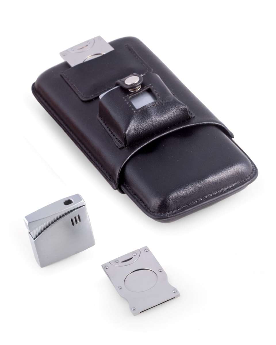 Cigar Accessory Set with Leather Case