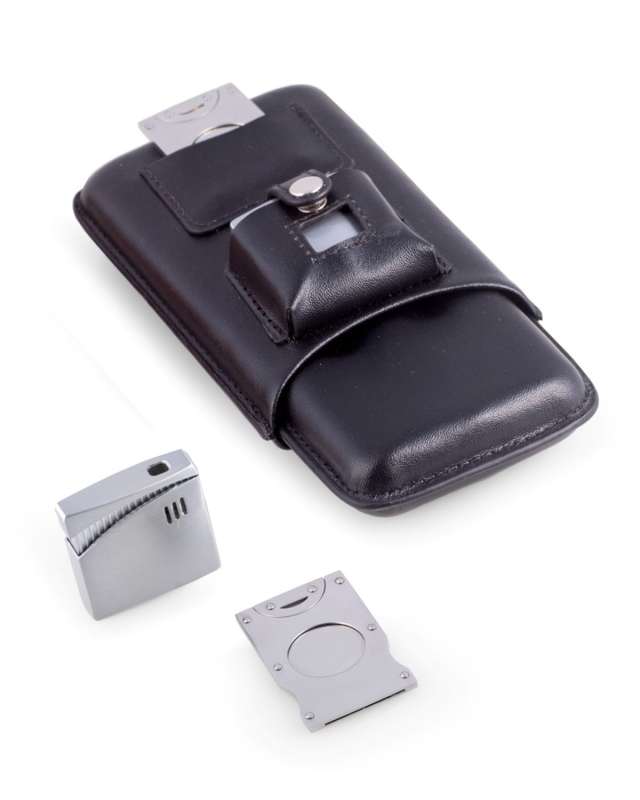 Cigar Accessory Set with Leather Case