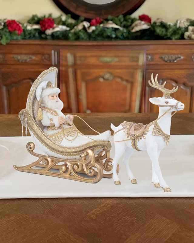 Celestial Moon Sleigh with Reindeer