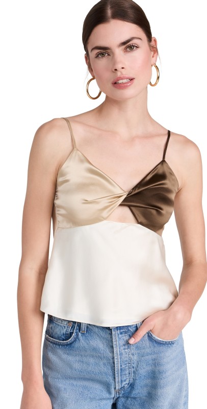 CAMI NYC Edith Cami Neutral Colorblock