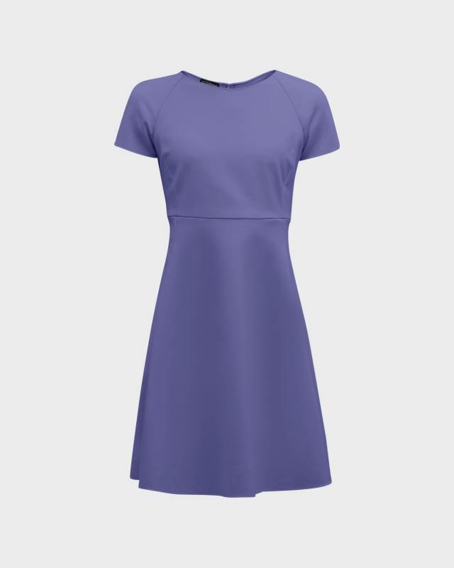Raglan-Sleeve Fit-&-Flare Mini Dress