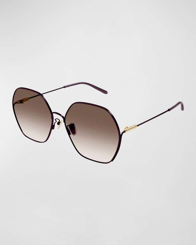 Geometric Acetate Round Sunglasses