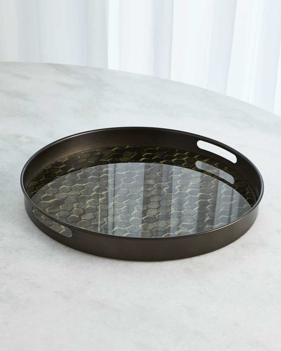 Screen Printed Small Round Tray