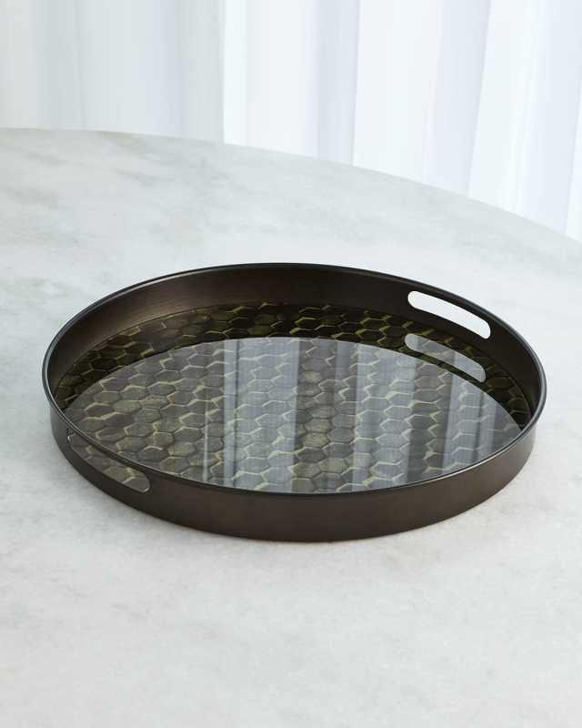 Screen Printed Small Round Tray
