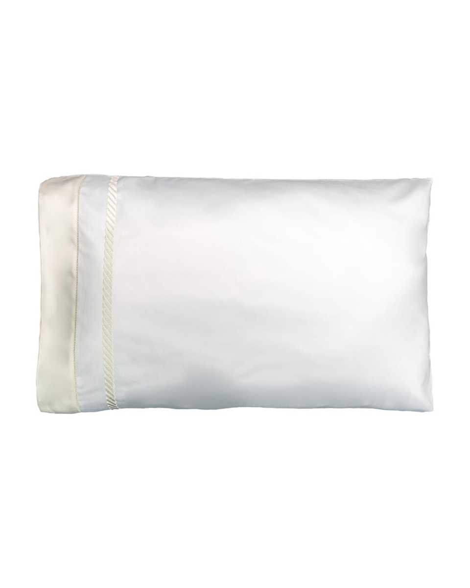 Simone 2-Piece King Pillowcase, White/Ivory
