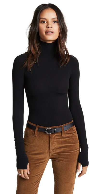 Commando Ballet Turtleneck Bodysuit Black
