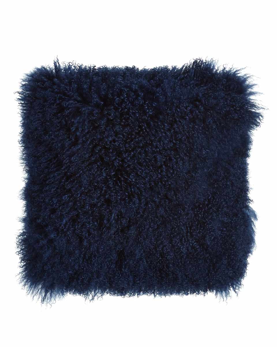 Indigo Tibetan Lamb Pillow