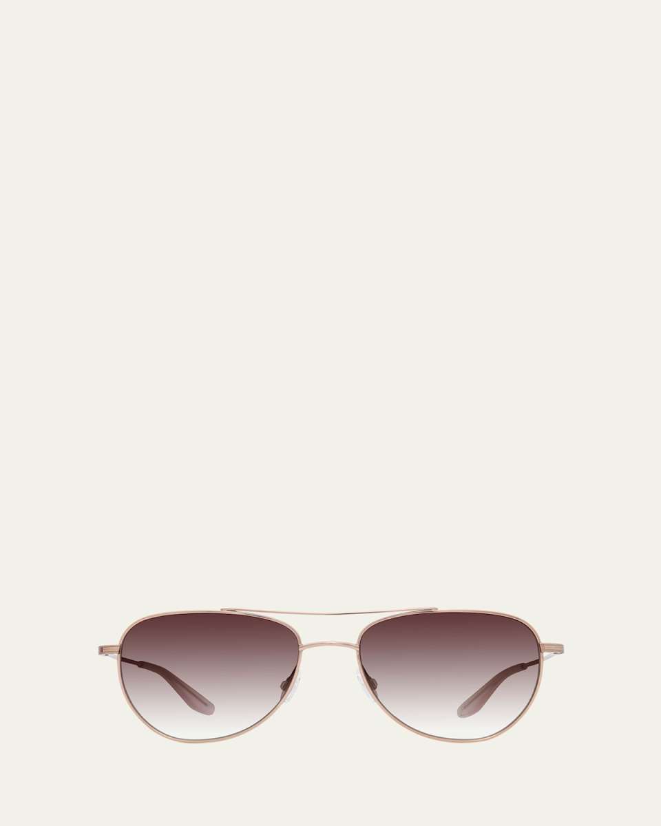 Aerial Rose Gold Titanium Aviator Sunglasses