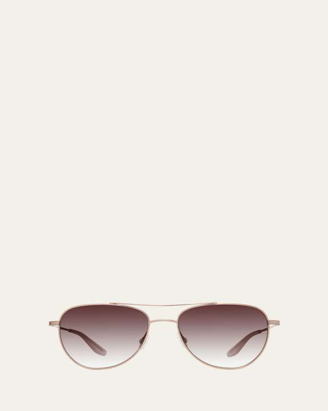 Aerial Rose Gold Titanium Aviator Sunglasses