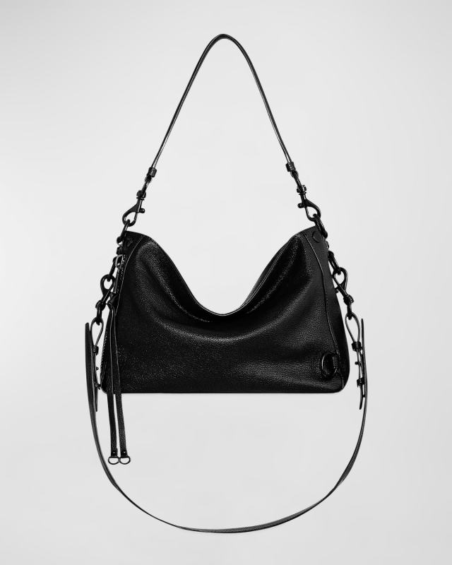 Mab Zip Leather Crossbody Bag