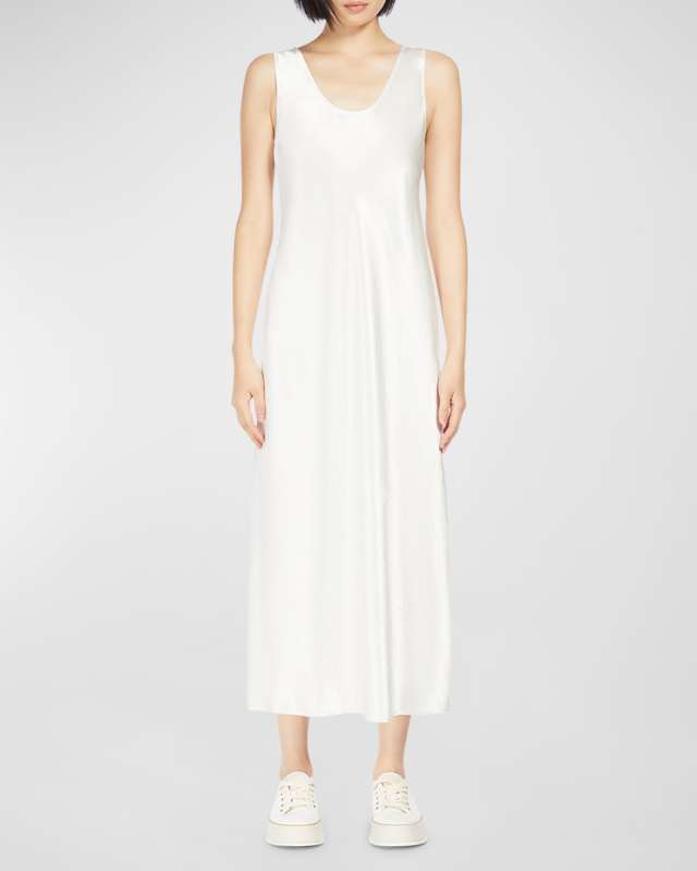 Talete Sleeveless Satin Midi Dress