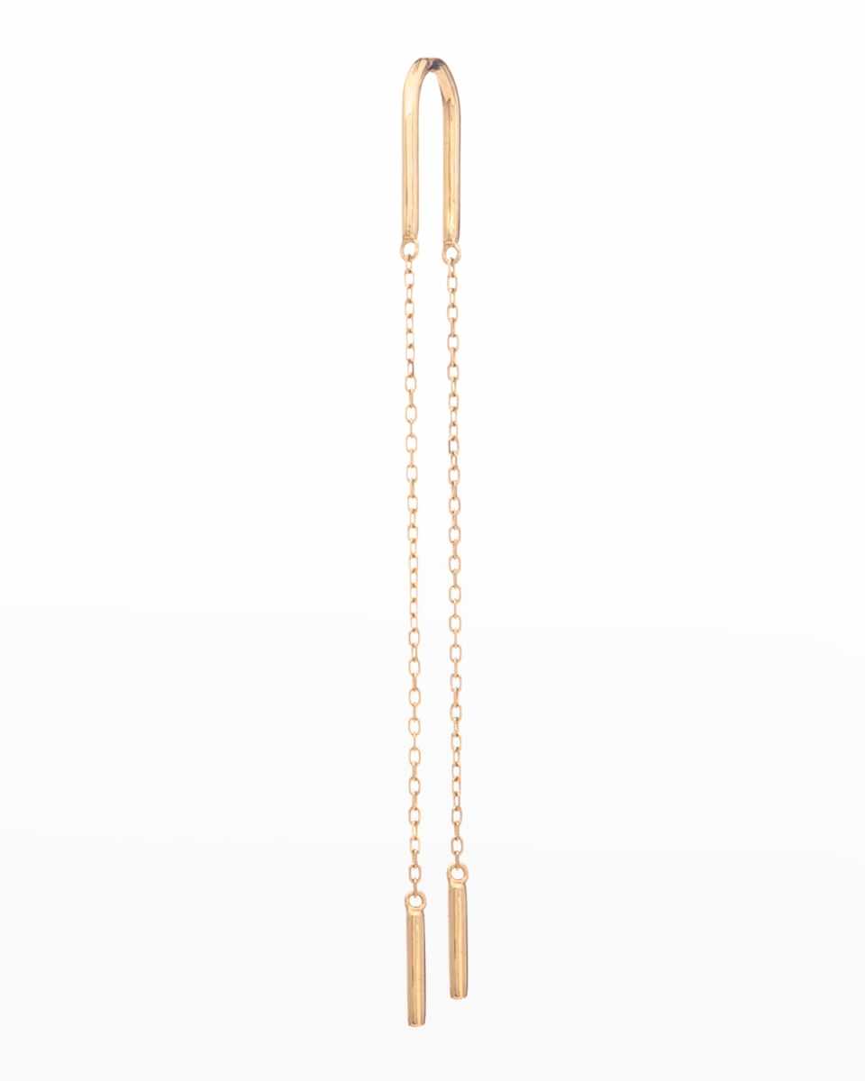Danae Plain Chain Threader Earring, Single