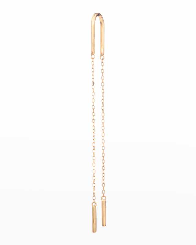 Danae Plain Chain Threader Earring, Single