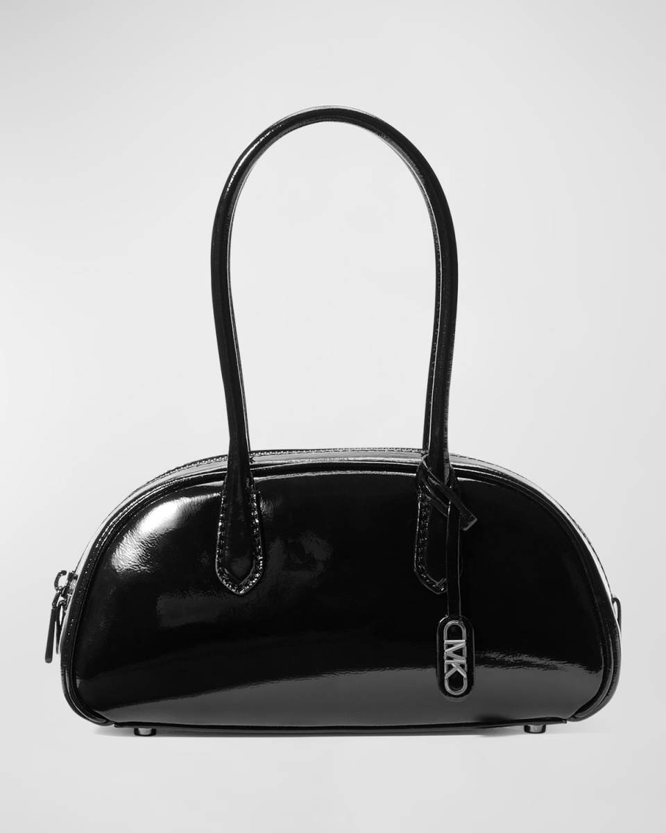 Lulu Zip Leather Shoulder Bag