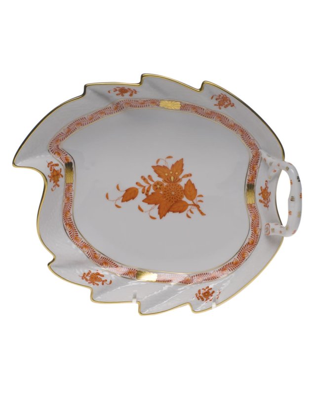 Chinese Bouquet Rust Leaf Dish