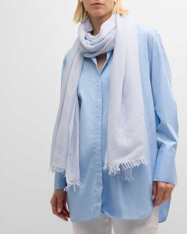 Fringed Cashmere & Silk Scarf