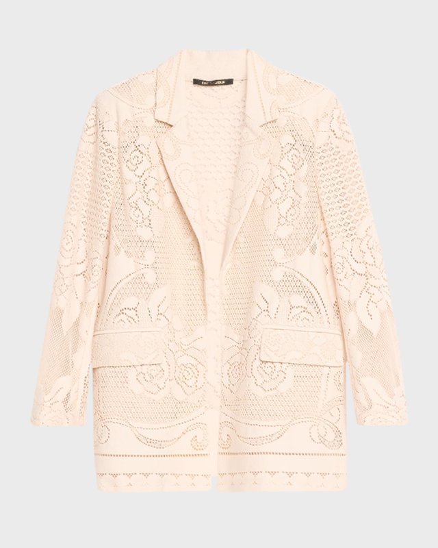 Joie Open-Front Floral Lace Jacket