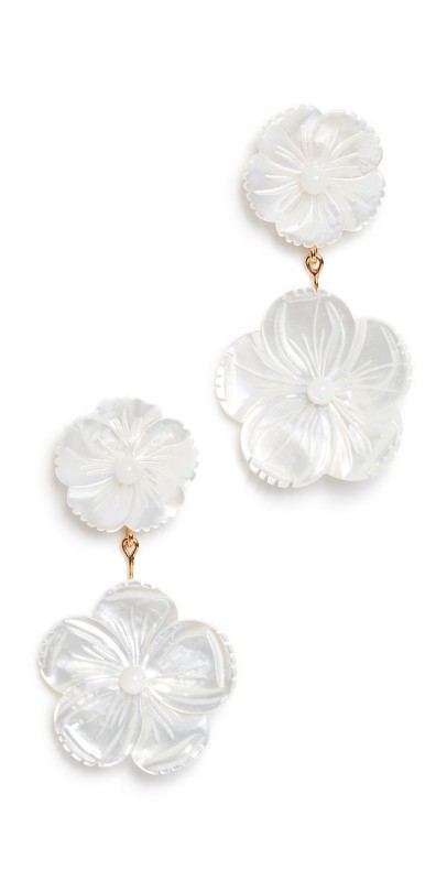 Jennifer Behr Tessa Earrings Mother of Pearl