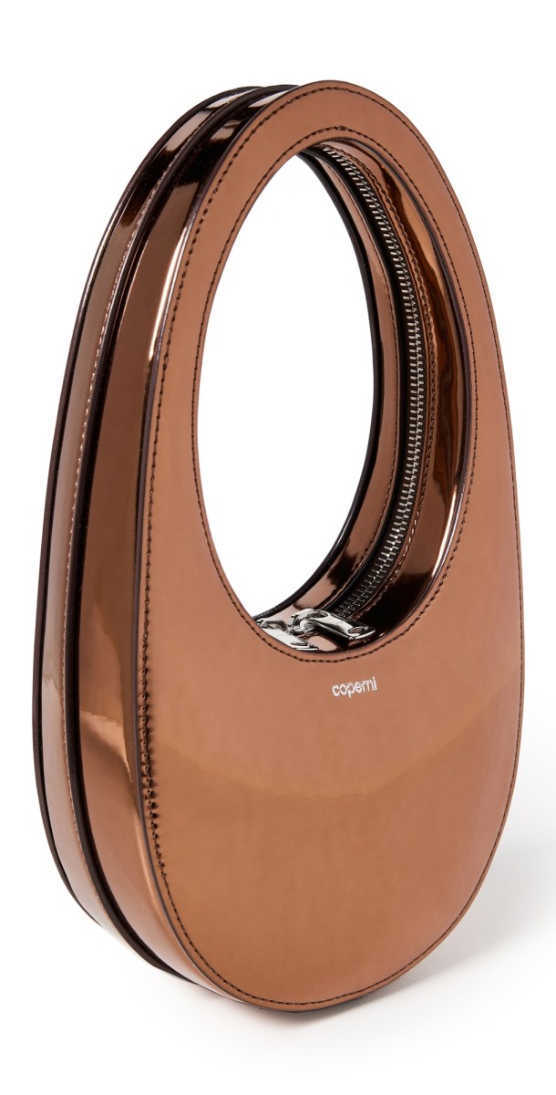 Coperni Mirrored Mini Swipe Bag Brown