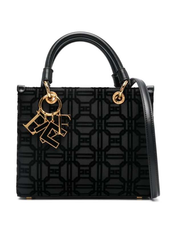 flocked-logo tote bag