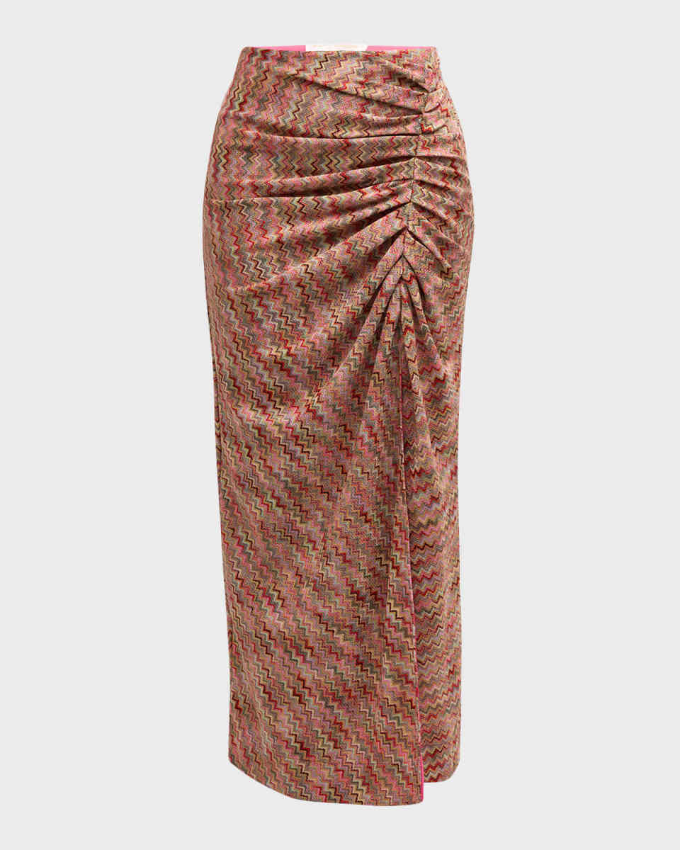 Mable Chevron Midi Skirt