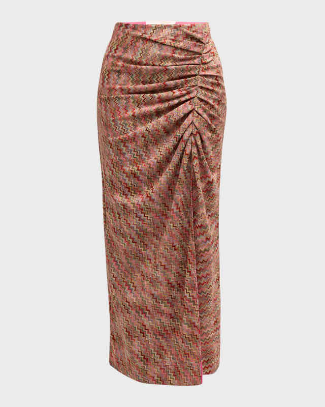 Mable Chevron Midi Skirt