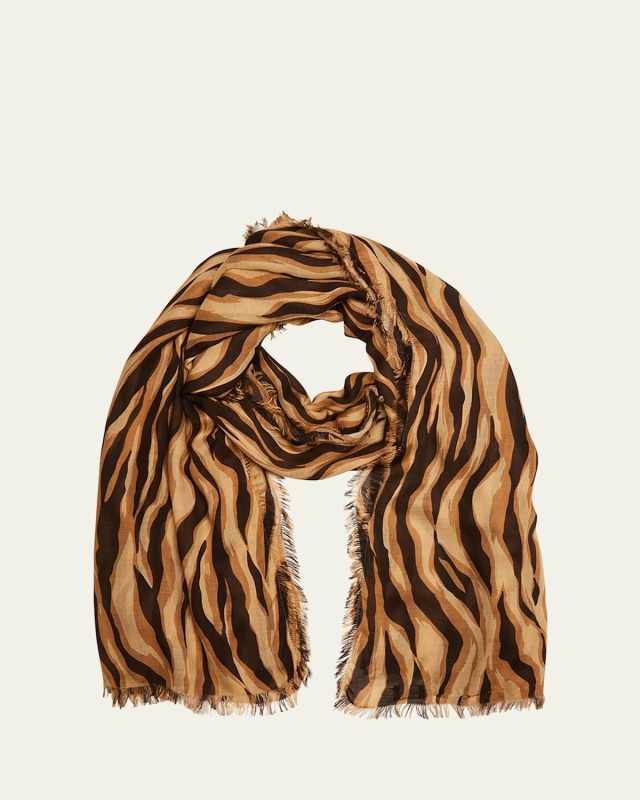Tiger Cashmere-Modal Scarf